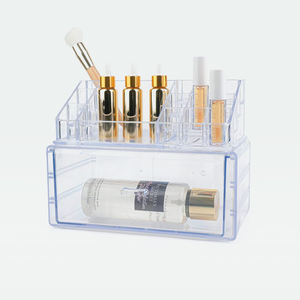 استند آرایشی تک کشو با رویه ساده و کشوی عمیق