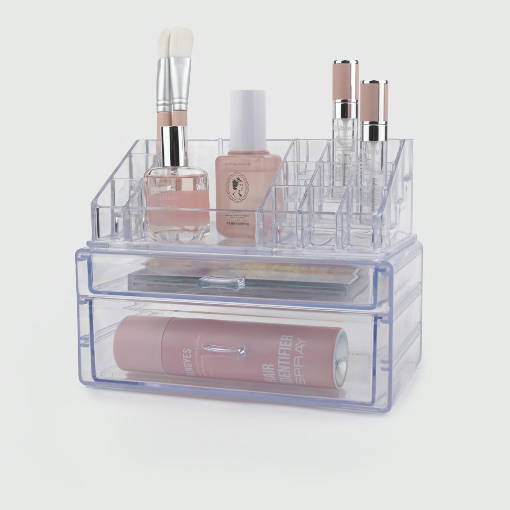 استند آرایشی دو کشو بزرگ با رویه ساده و کشوهای بزرگ