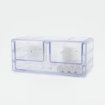 دراور سه کشو شفاف مناسب نظم‌دهی لوازم آرایش و وسایل کوچک