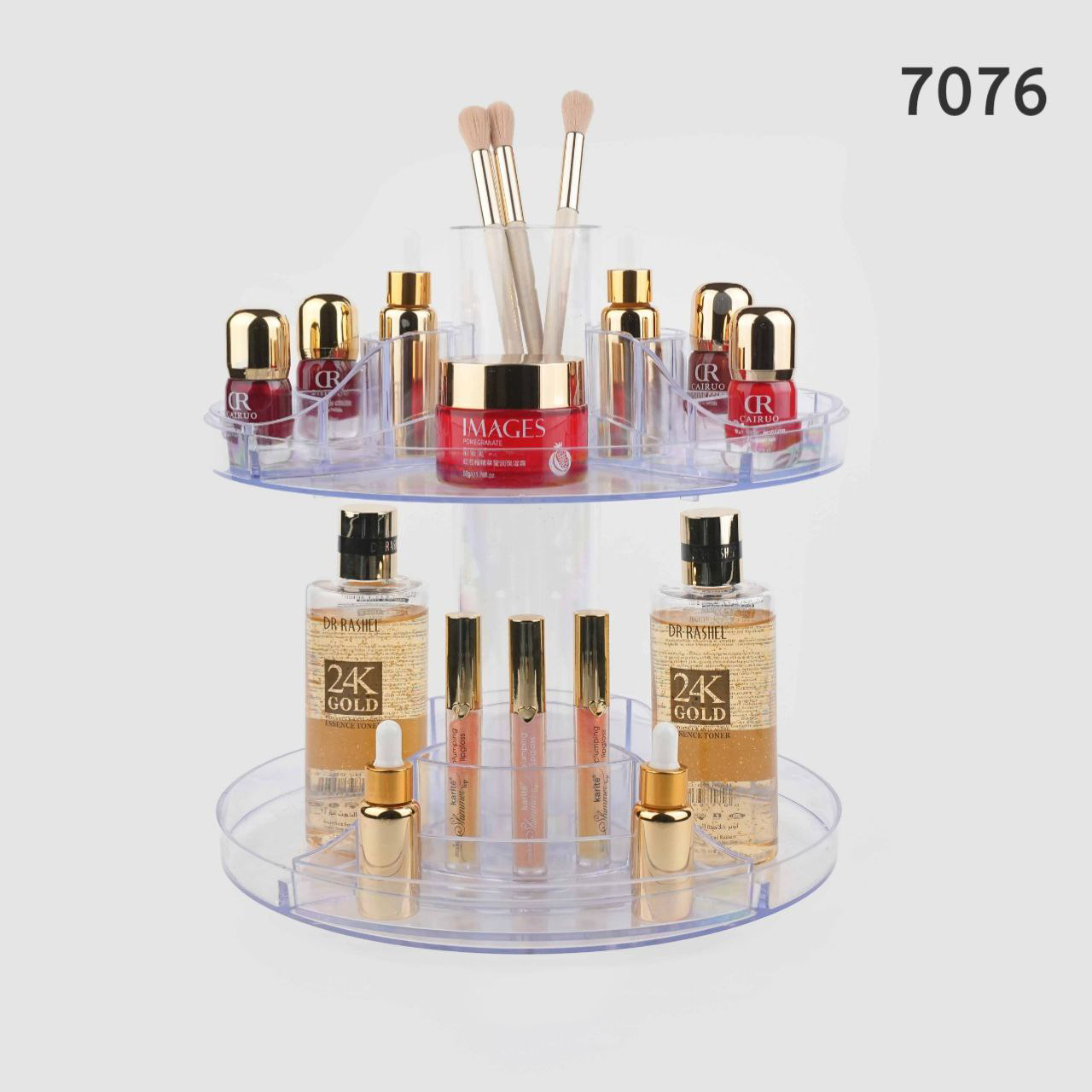 استند گردان بیگ سی Big 30 شفاف و چرخشی برای لوازم آرایشی